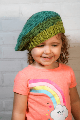 Easy Beret Crochet Pattern by Winding Road Crochet