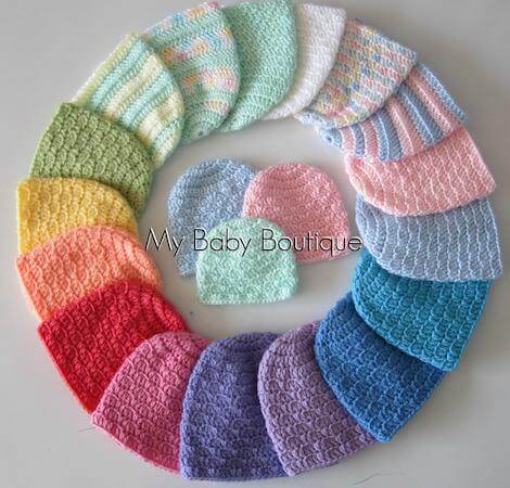 Easy Crochet Cap Pattern by Mi Baby Boutique