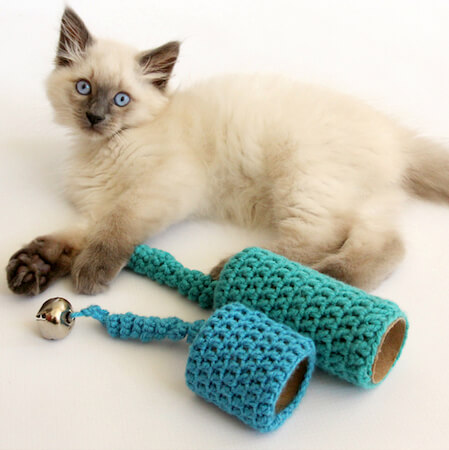 Easy Crochet Cat Toy Pattern by Dabbles And Babbles