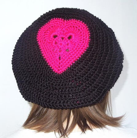 Heart Beret Crochet Pattern by Sarah Taylor