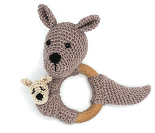 Kangaroo Rattle Crochet Pattern by KNUFL