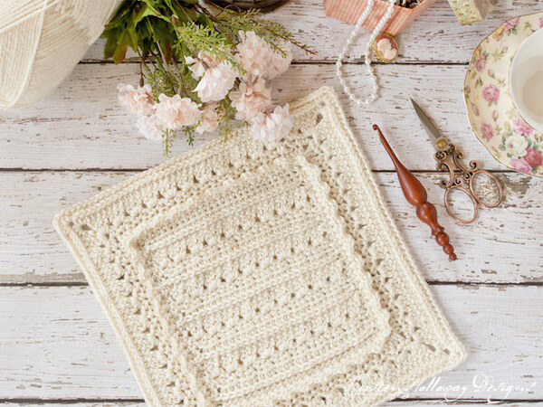 Primrose & Proper Ruffled Granny Square Crochet Pattern by Kirsten Holloway Designs