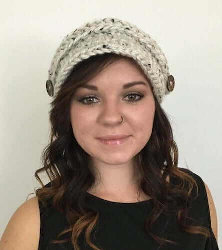 Ribbed Newsboy Cap Crochet Pattern by Made With A Twist