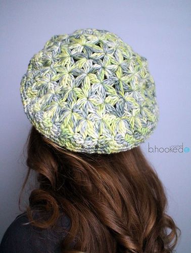 Starburst Beret Crochet Pattern by B.Hooked Crochet