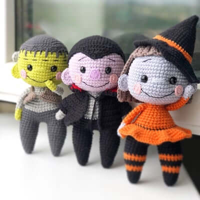 Amigurumi Halloween Dolls Crochet Pattern by By Knit Toys