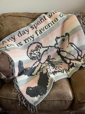 Classic Winnie the Pooh Blanket Crochet Pattern by Nerd Princess Designs