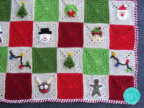 Crochet Candy Cane Stripe Border by Maria's Blue Crayon