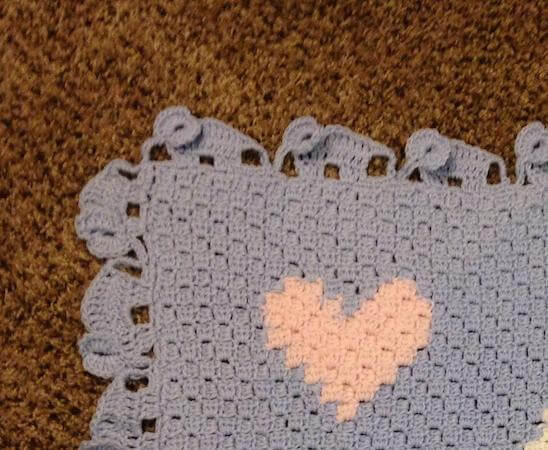 Elephant Parade Blanket Edging Crochet by Allyssabeth's Crochet