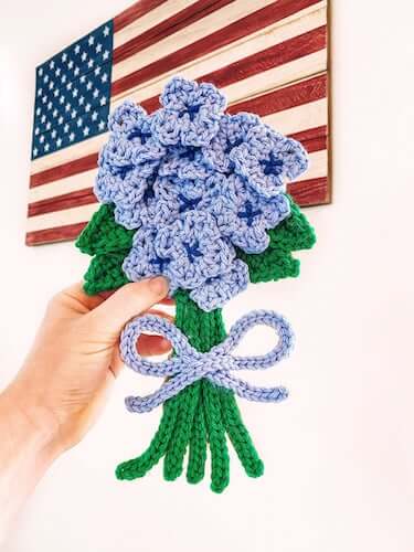 Crochet Hydrangea Bouquet Appliqué Pattern by Crochet By Colleen US