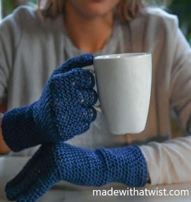 Fit Lite Easy Crochet Gloves Pattern by Made With A Twist