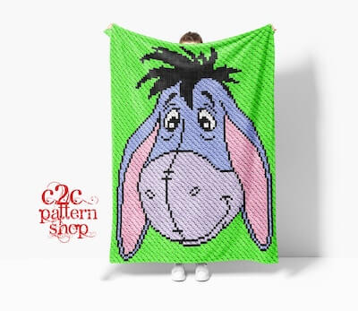 Eeyore Blanket Crochet Pattern by C2C Pattern Shop