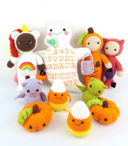 Free Halloween Amigurumi Set Pattern by Stringy Ding Ding