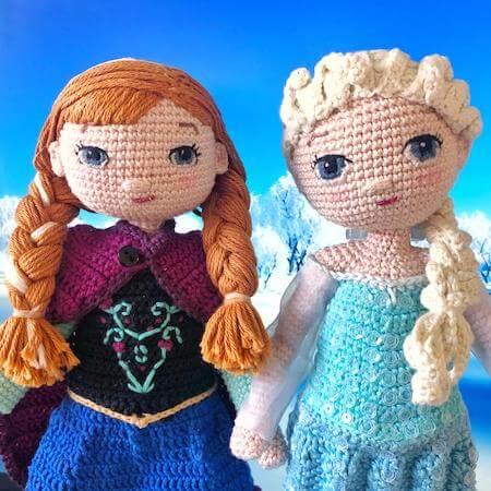  Frozen Amigurumi Doll Crochet Pattern by Little Beau Mouse