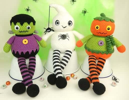 Halloween Long Legs Dolls Amigurumi Pattern by Moji Moji Design