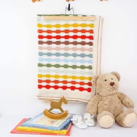 Rainbow Crochet Blanket Pattern by Little Doolally