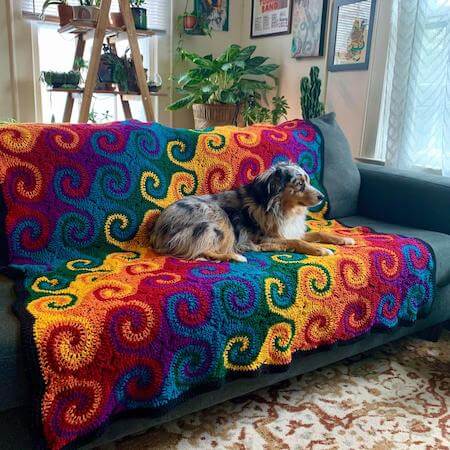 Rainbow Galaxy Blanket Crochet Pattern by Of Mars