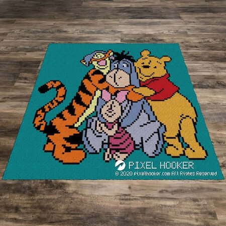 Winnie The Pooh And Friends Blanket Crochet Pattern by Pixel Hooker