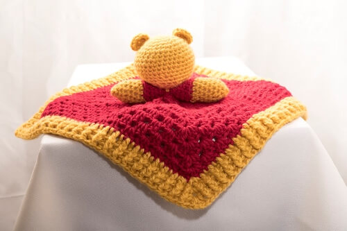 Winnie the Pooh Snuggle Blanket Crochet Pattern by Silva Lining Crafts