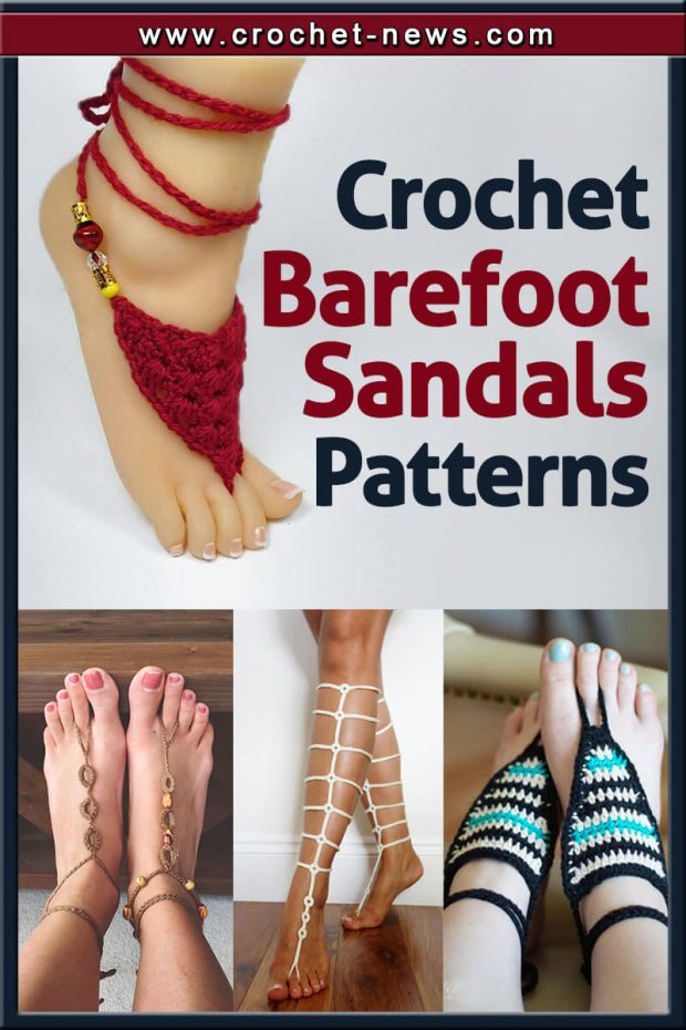 25 Crochet Barefoot Sandals Patterns Crochet News