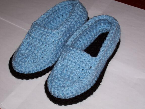 4. Moccasin Free Crochet Loafers Pattern by Sue’s Crochet and Knitting