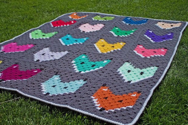 C2C Crochet Fox Blanket Pattern