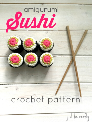 Crochet Sushi Pattern by Just Be Crafty Shop