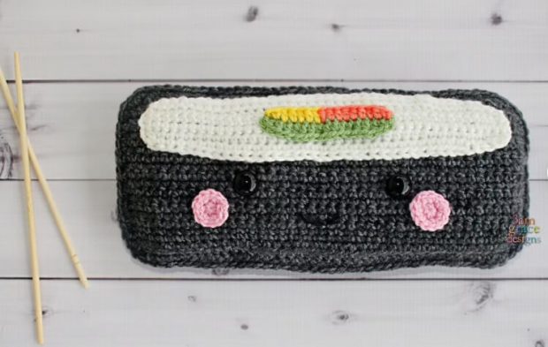 Crochet Sushi Roll Pattern by 3am Grace Designs