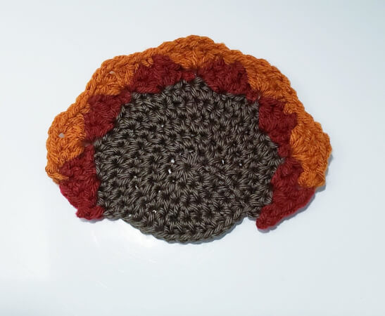 Crochet Turkey Coaster Pattern by Needle Klankers