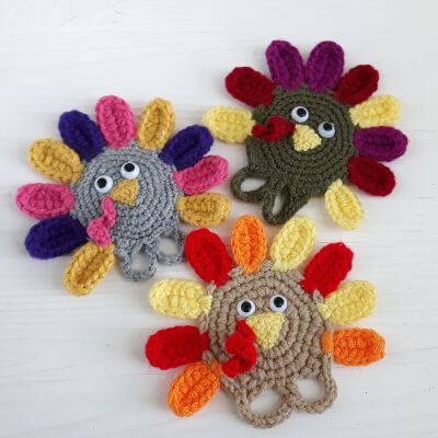 Finger puppets Crochet turkey toy Pattern by Cozy Choice