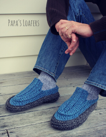 Papa's Crochet Loafers for Men by Holland Designs