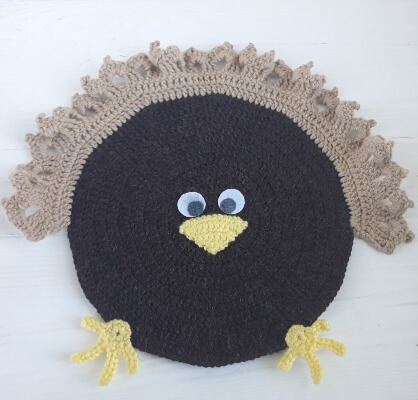 Round Placemats Crochet turkey pattern by Cozy Choice