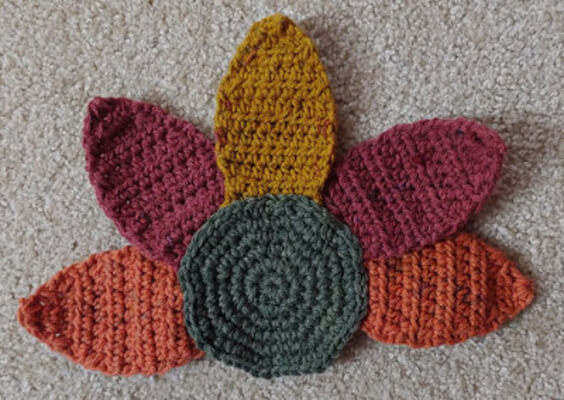 Stylized Turkey Appliqué for Thanksgiving by Crochet Away Co