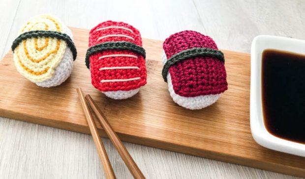 Sushi Crochet Pattern by Nerd With Yarn