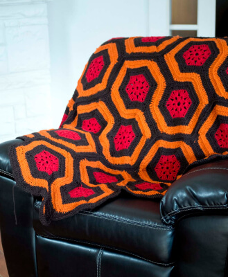 The Shining Crochet Fire Blanket from Kraftling