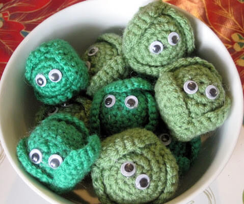 Crochet Brussel Sprouts Pattern by Made Out Of Things