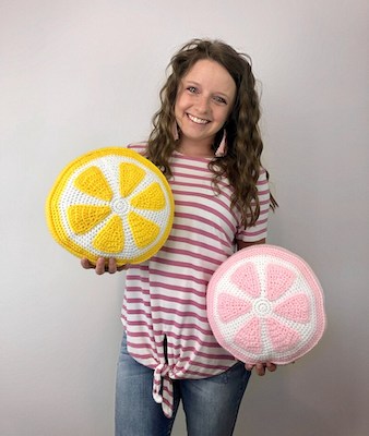 Crochet Citrus Pillow Pattern by A Crafty Concept