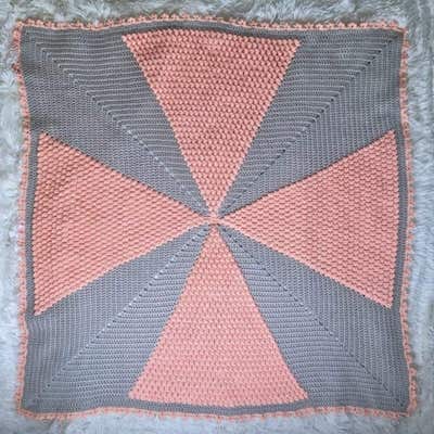 Crochet Cross Blanket Square Pattern by Nana's Crafty Home