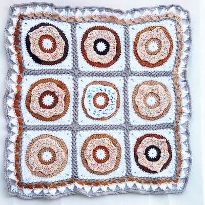Crochet Donut Blanket Pattern by Chai Sips Designs