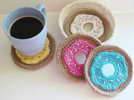 Crochet Doughnut Coasters Pattern by Crochet Dreamz