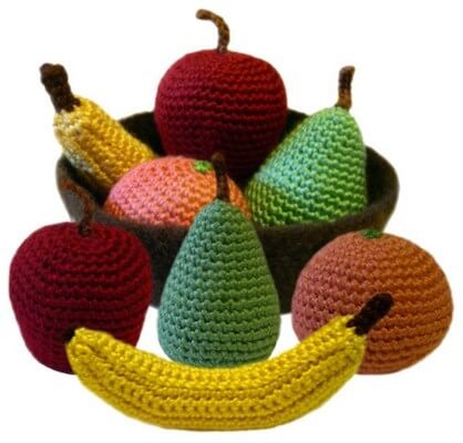 Crochet Fruit Set Pattern by Crochet Spot Patterns