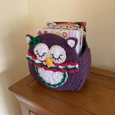  3. Crochet Owl Storage Basket Pattern by Crocheted By Ciara