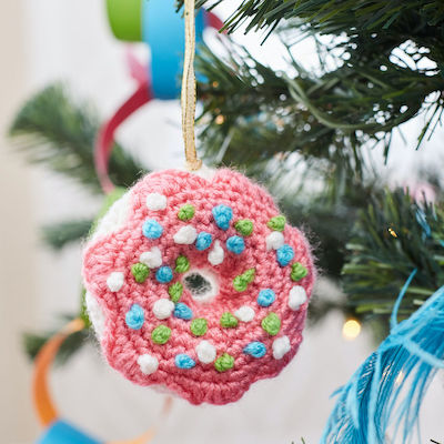 Dangling Donut Ornament Crochet Pattern by Red Heart