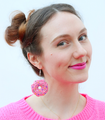 Doughnut Earrings Free Crochet Pattern by Stella's Yarn Universe