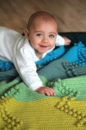 Charlie Ripple Crochet Baby Blanket Pattern by Haak Maar Raak NL