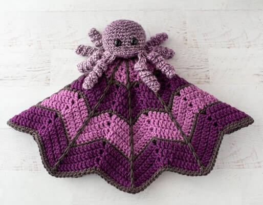  13. Crochet Spider Lovey Pattern by Crochet 365 Knit Too