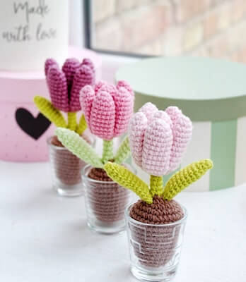 Crochet Tulip Amigurumi Pattern by Knit Zoo