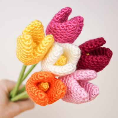 Crochet Tulips by Planet June