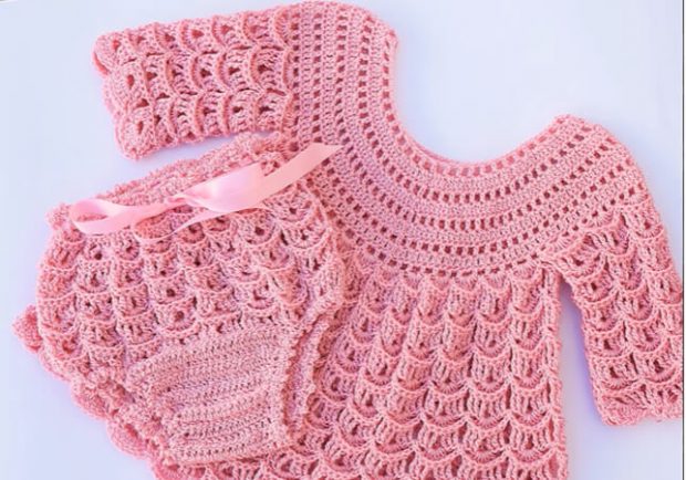 free shell pattern crochet diaper cover tutorial from Crochet Ideas