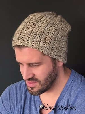 Men's Crochet Hat Pattern by Whimsy Woolies