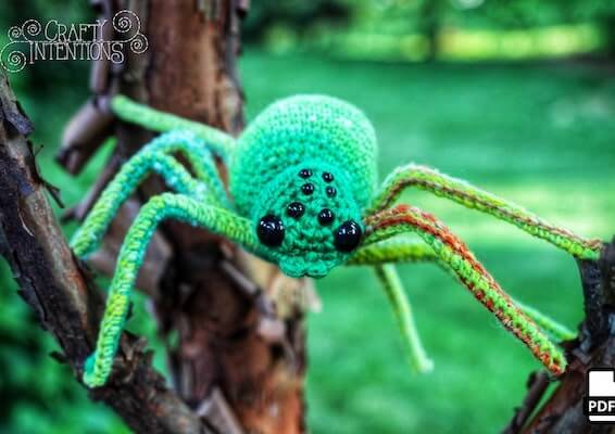 Spider Crochet Amigurumi Pattern by Crafty Intentions